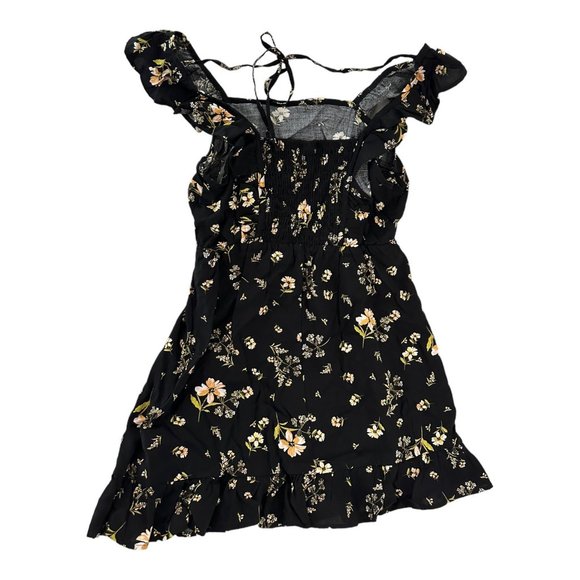Wild Fable Black Dress Floral pattern NWT Size XS - Picture 3 of 3